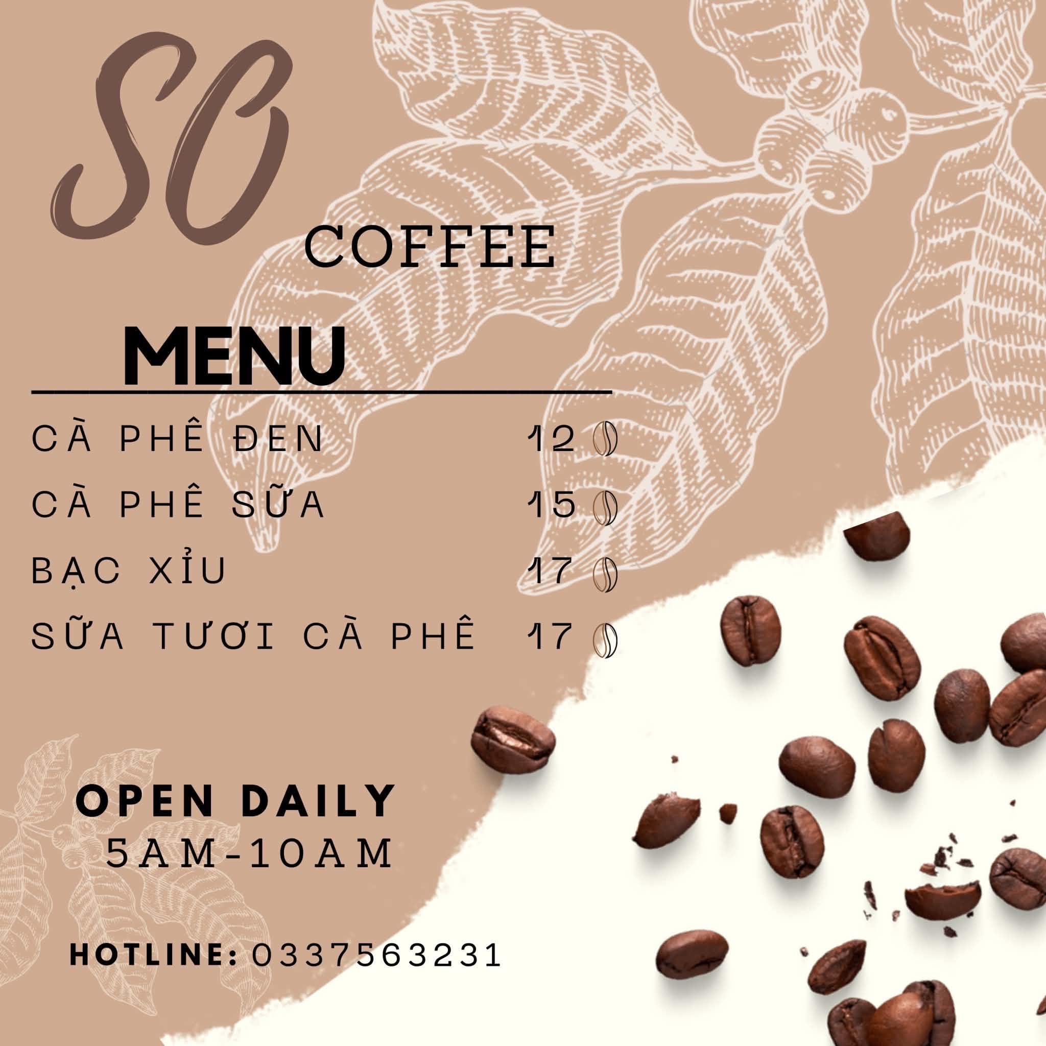 Bản thiết kế Menu thời đầu tiên